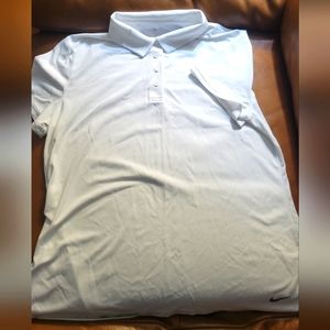 Nike Dri Fit White Women's Golf Polo Size Large